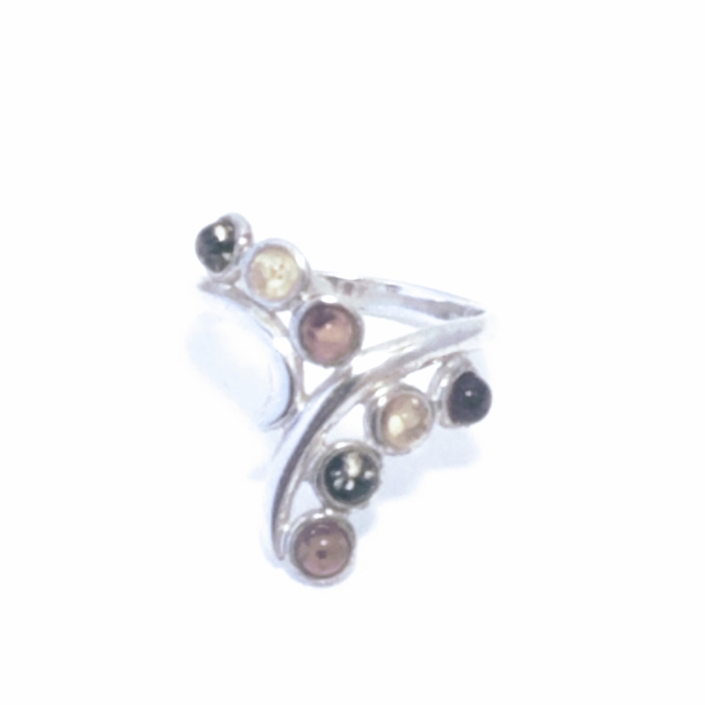 ✔UNIQUE 4 COLOR GENUINE AMBER FILIGREE STYLE RING